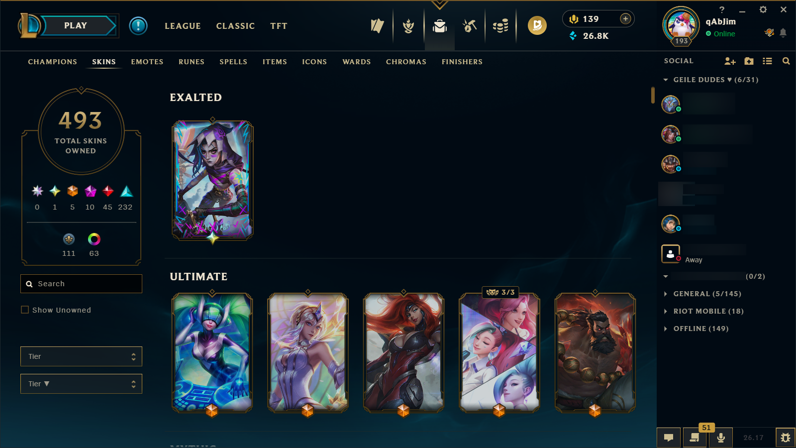 Gold IV | Riot Girl Tristana | Riot Kayle | 173 Champions | 327 Skins - Image 6