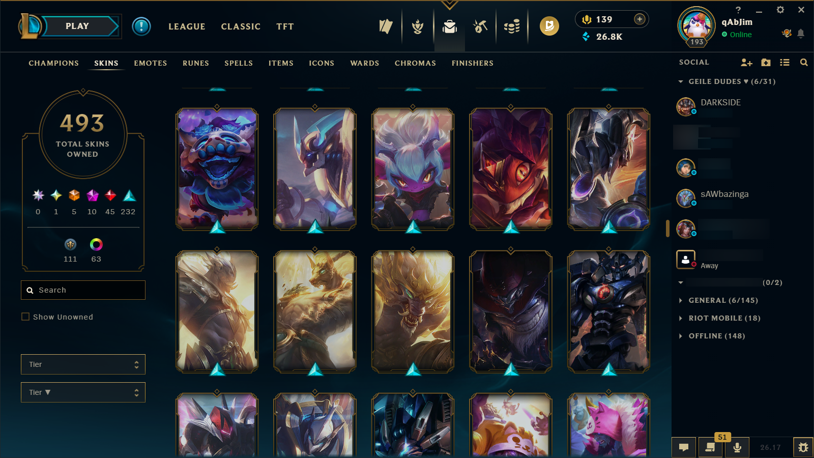 Gold IV | Riot Girl Tristana | Riot Kayle | 173 Champions | 327 Skins - Image 24