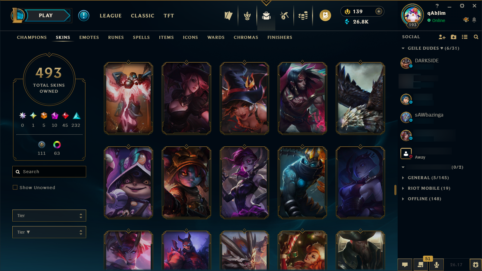Gold IV | Riot Girl Tristana | Riot Kayle | 173 Champions | 327 Skins - Image 37