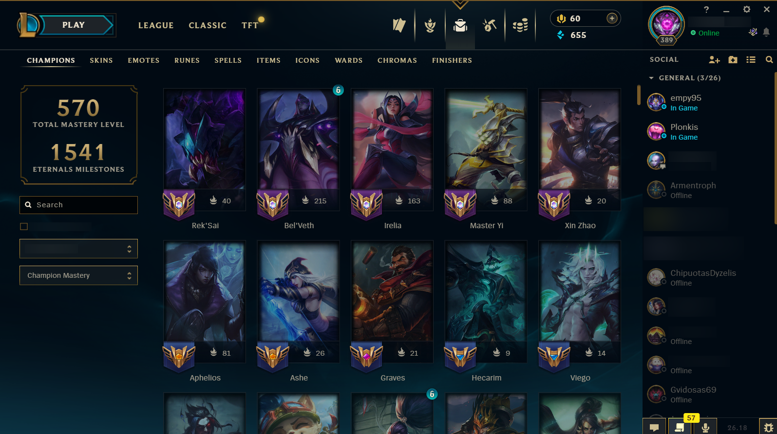 Master Peak | 171 Champions | 351 Skins | 39 Legendary Skins | Full Email - Image 6