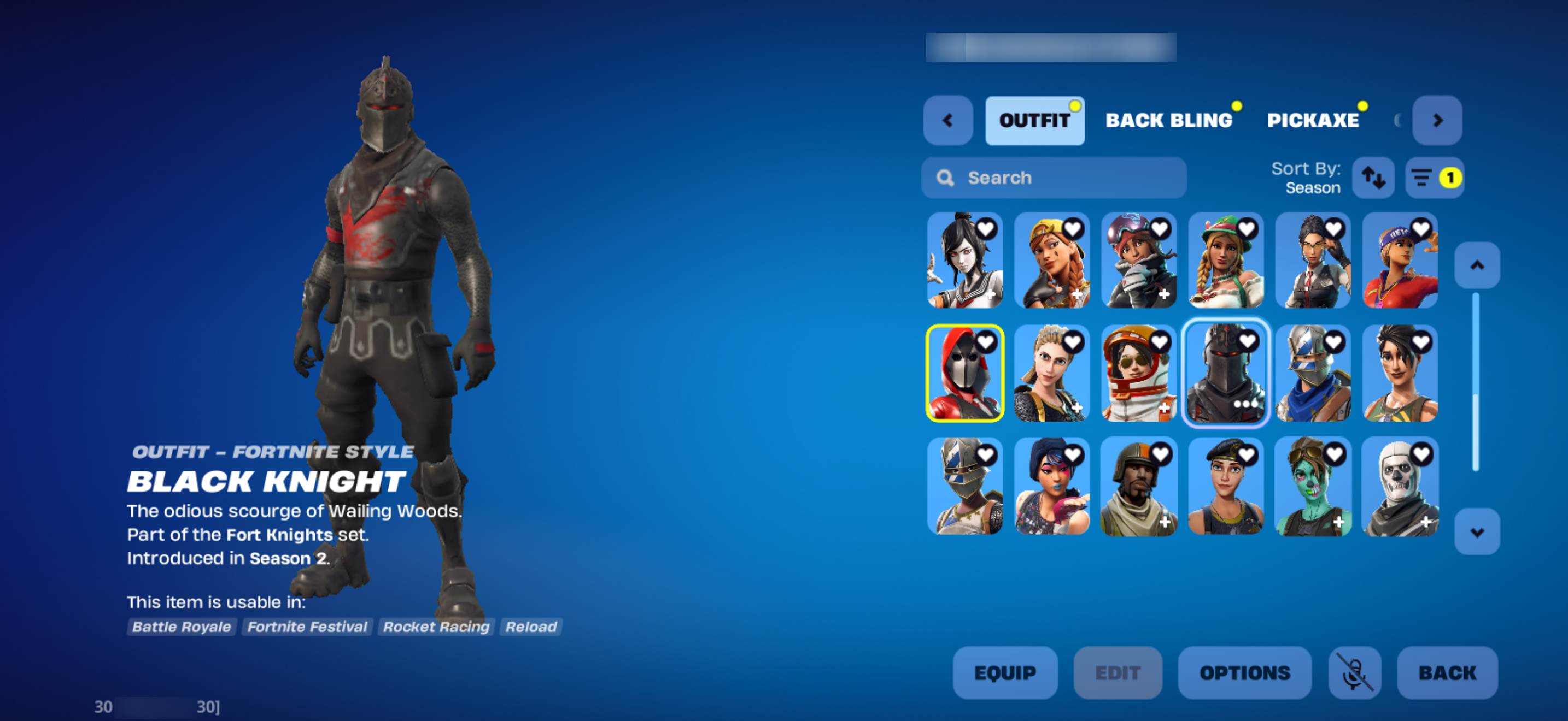 Loaded OG Collection | PURPLE SKULL TROOPER | PINK GHOUL TROOPER | Black Knight | 475 Skins | Season 2 | Level 4117 | Full Email - Image 4