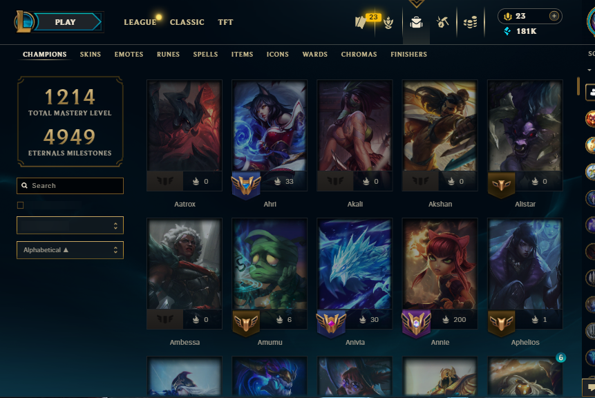 173 Champions | 291 Skins | 1214 Mastery  - Image 4
