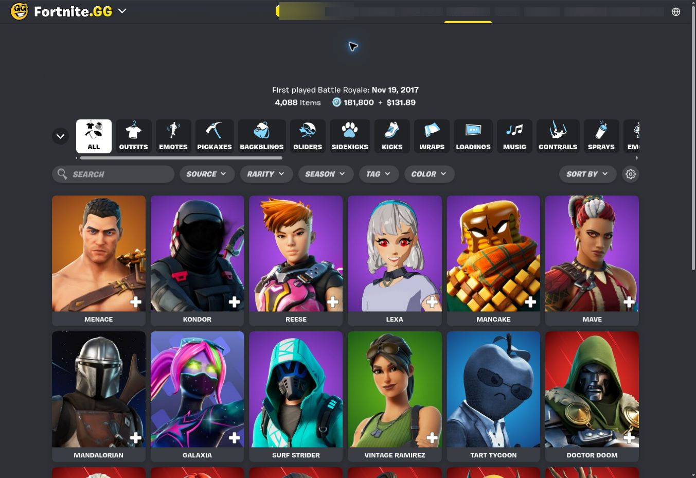 Zero | Dire | 342 Skins | Chapter 1 Season 5 | Level 4039 | Full Email - Image 3