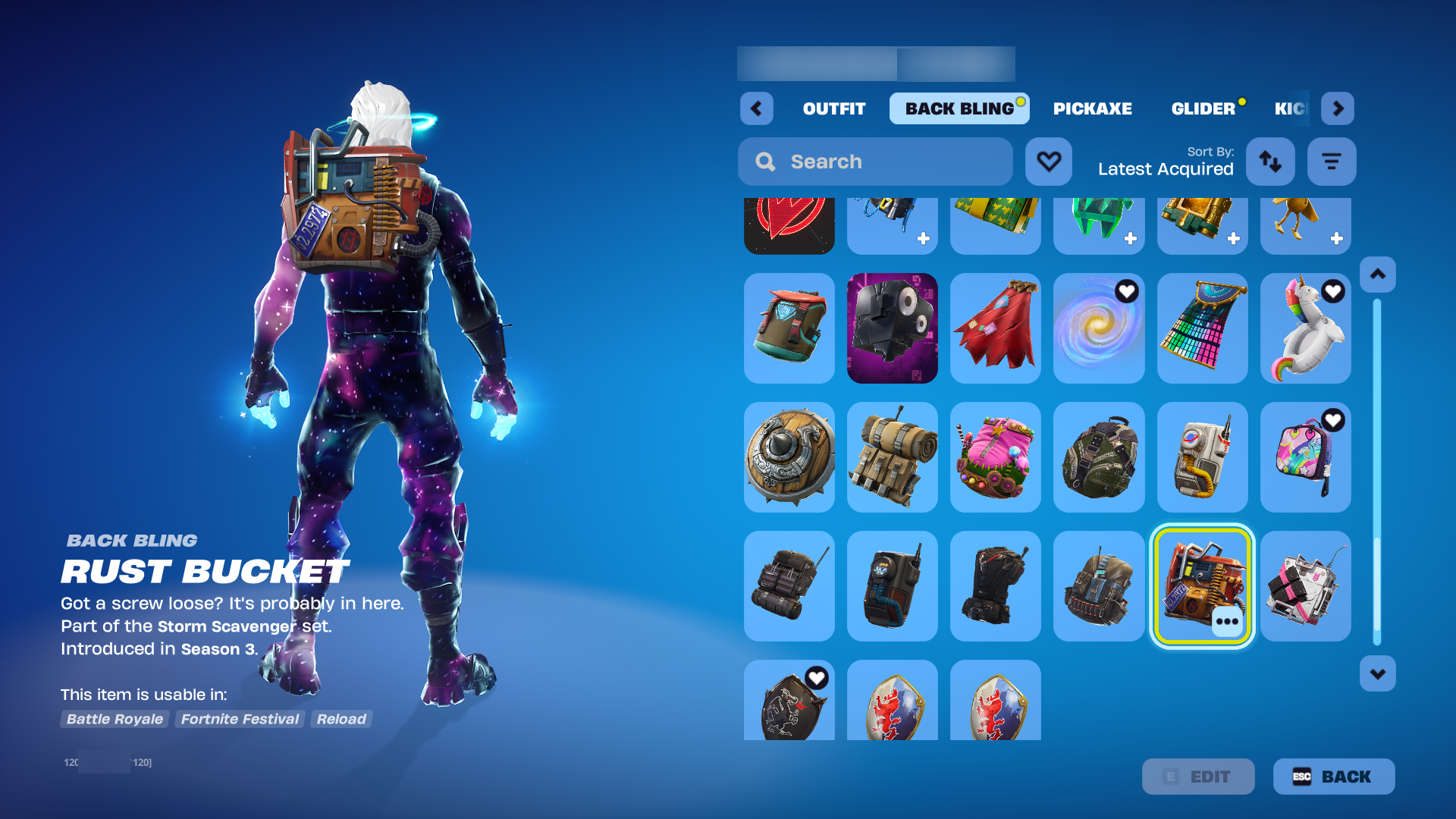 Black Knight | Galaxy | Mako Glider | 43 Skins | Season 2 | Level 1152 - Image 3