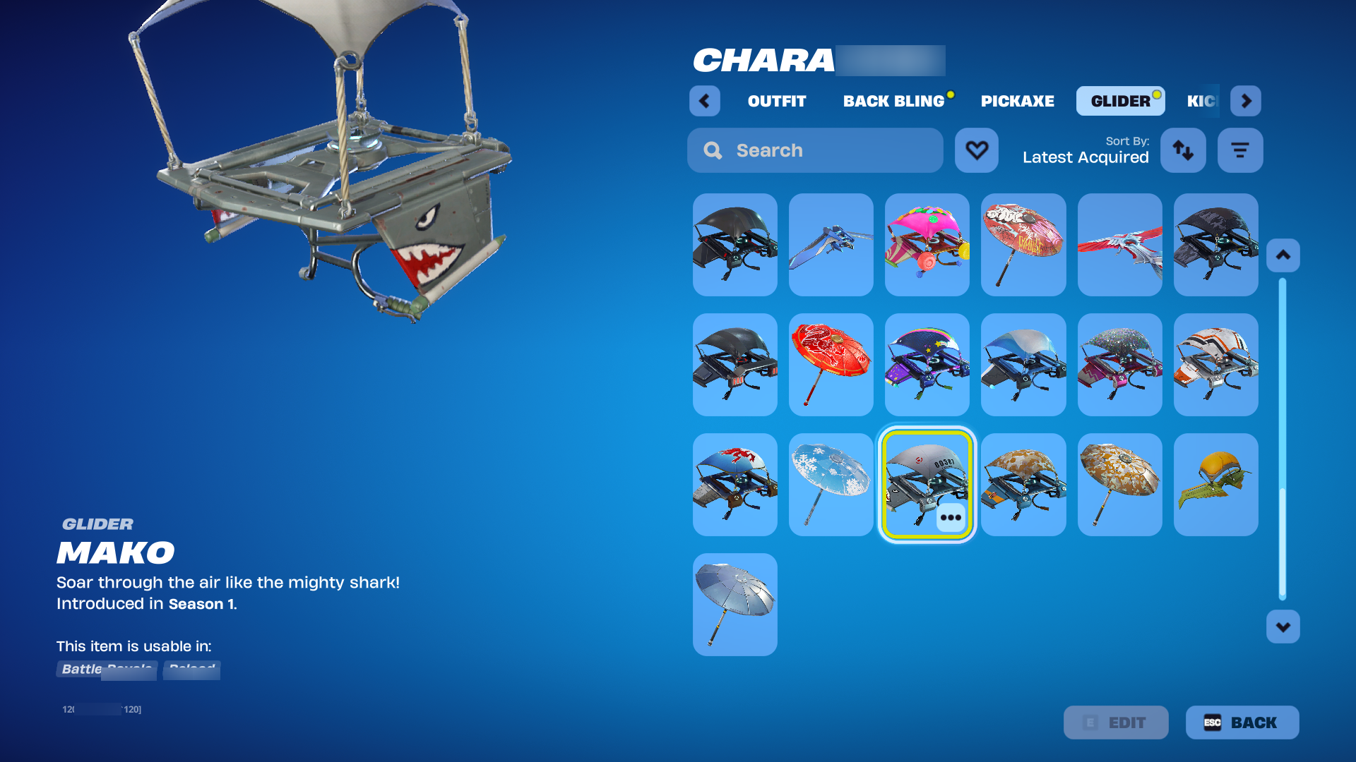 Black Knight | Galaxy | Mako Glider | 43 Skins | Season 2 | Level 1152 - Image 4