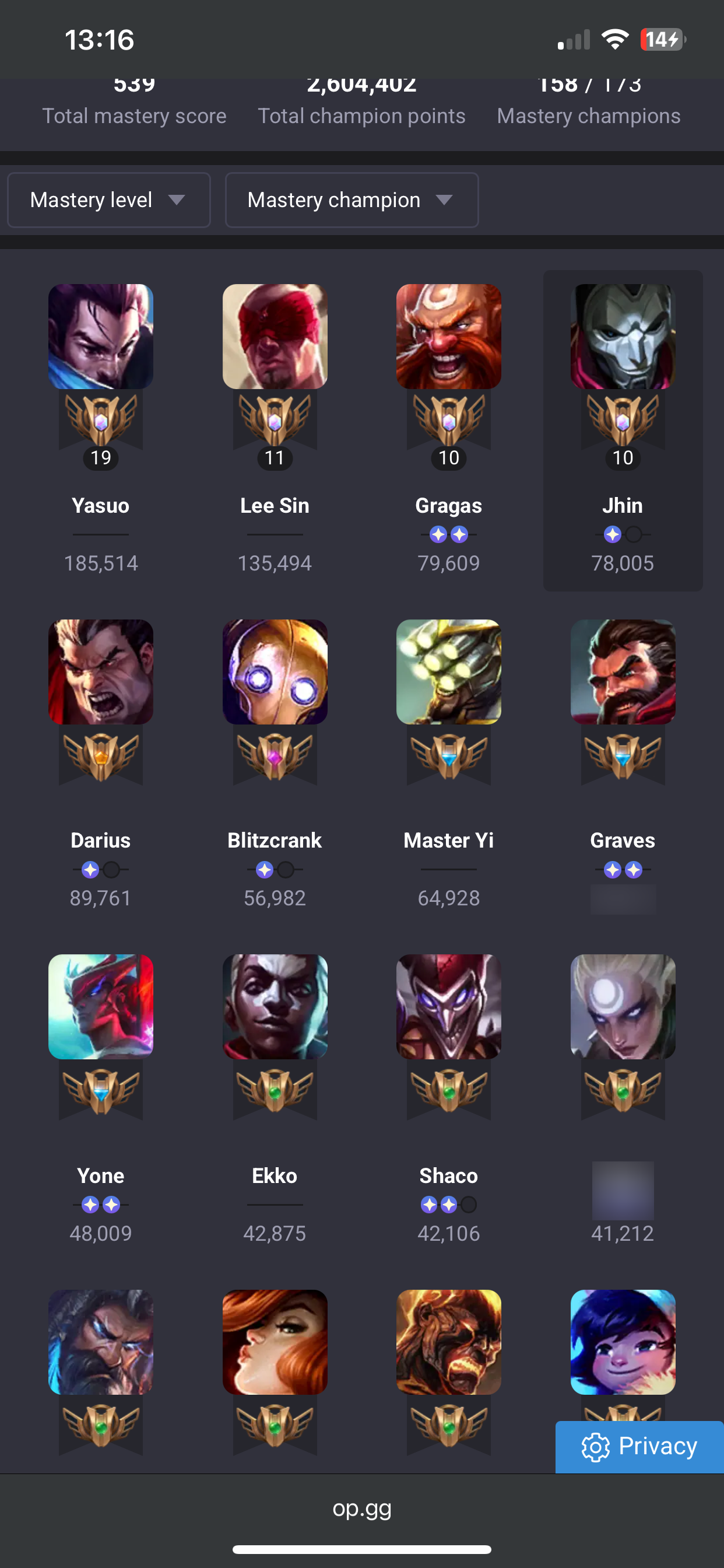 Gold Peak | Genesis Nightbringer Yasuo | 158 Champions | 231 Skins - Image 3