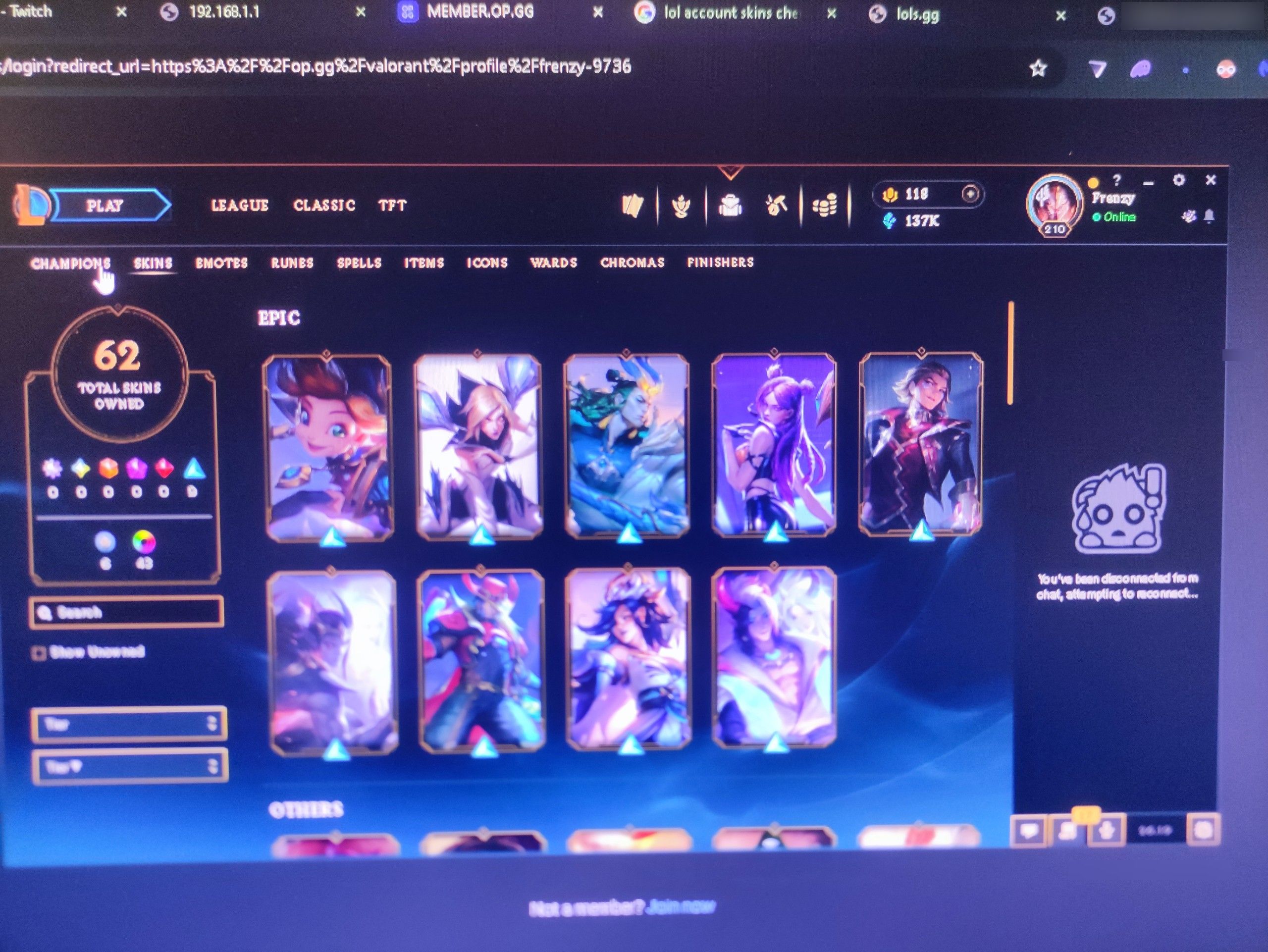 Silver Peak | Victorious Draven | Victorious Rengar | 99 Champions | 11 Skins - Image 3