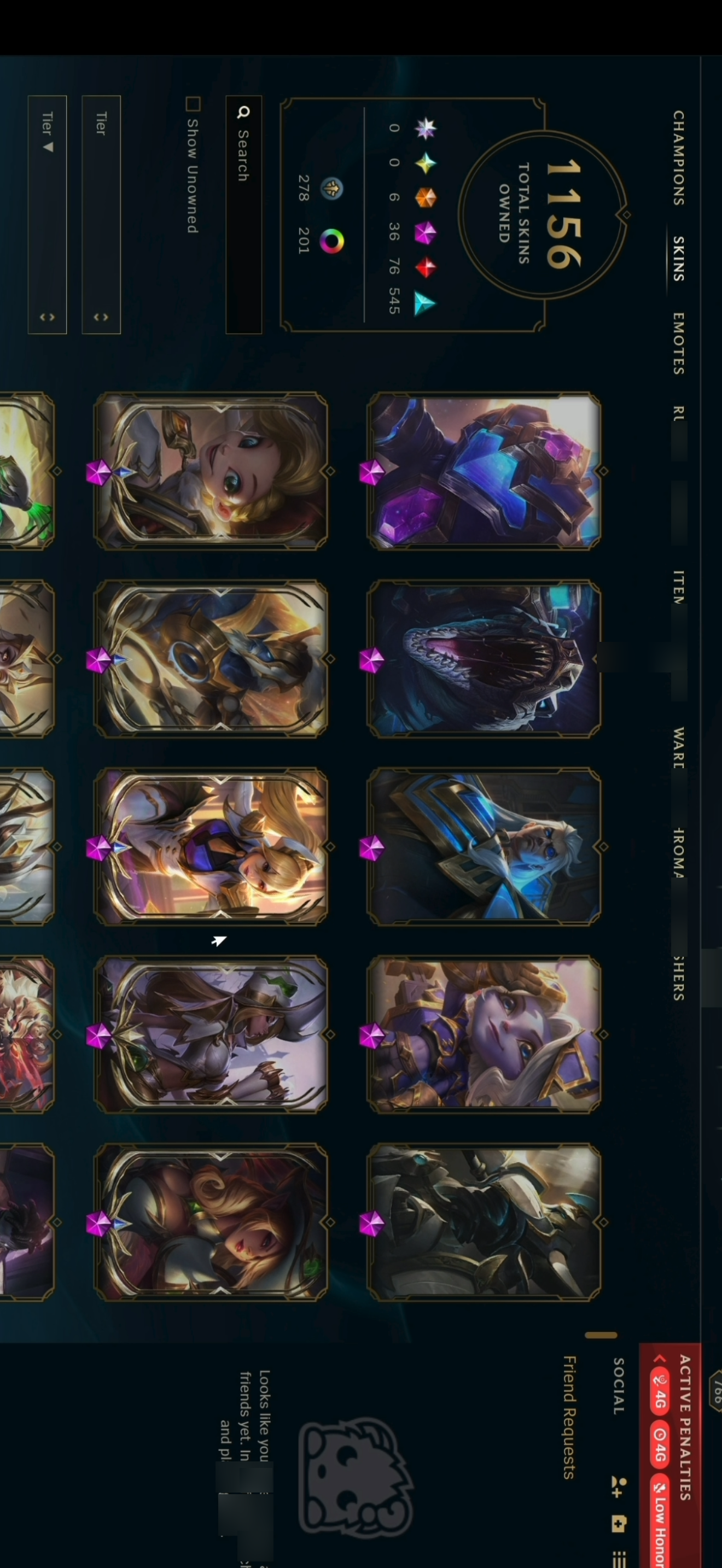 Bronze Peak | 172 Champions | 1156 Skins | 73 Legendary Skins - Image 4