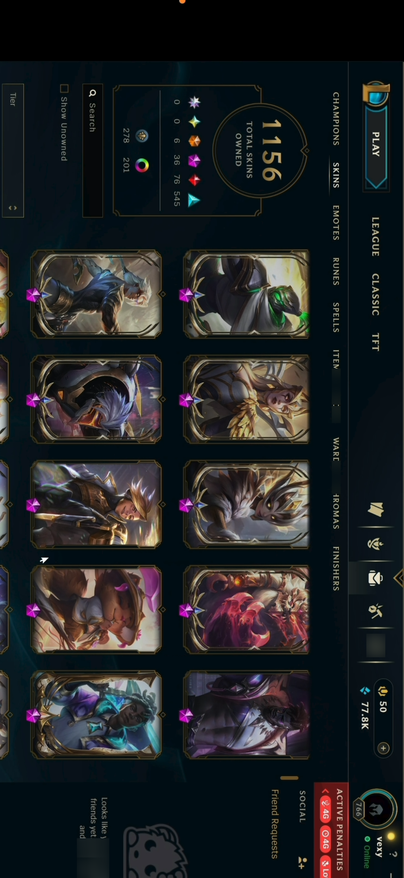 Bronze Peak | 172 Champions | 1156 Skins | 73 Legendary Skins - Image 5