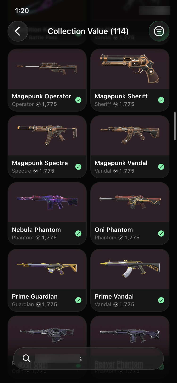PREMIUM EU VALORANT MAIN ACCOUNT - 60K+ VP SPENT | Ascendant Peak | Reaver Knife | Champions 2023 Vandal | 105 Skins | Full Email - Image 5