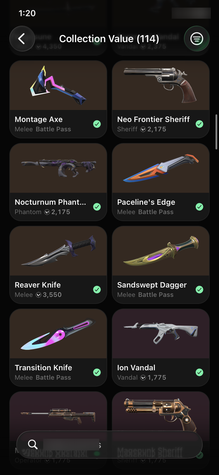 PREMIUM EU VALORANT MAIN ACCOUNT - 60K+ VP SPENT | Ascendant Peak | Reaver Knife | Champions 2023 Vandal | 105 Skins | Full Email - Image 7