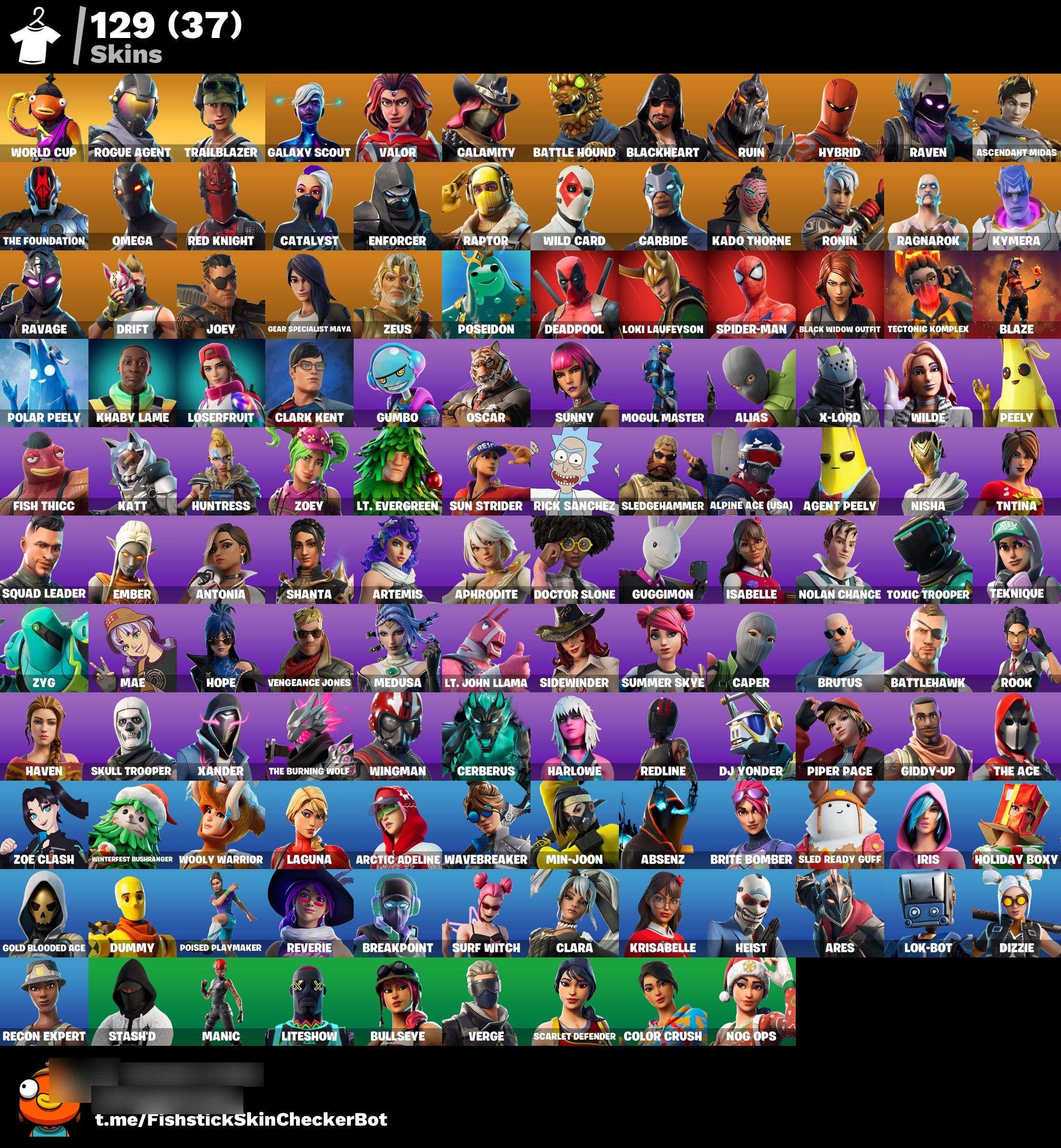 Full S4-S5 BP Ch1 | Take the Elf | Omega | 129 Skins | Season 4 | Level 1705 - Image 5
