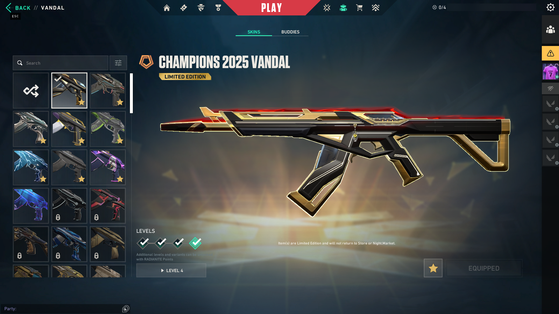 PC | Radiant Peak | Champions 2025 Butterfly Knife + Vandal | 72 Skins | Full Email - Image 5
