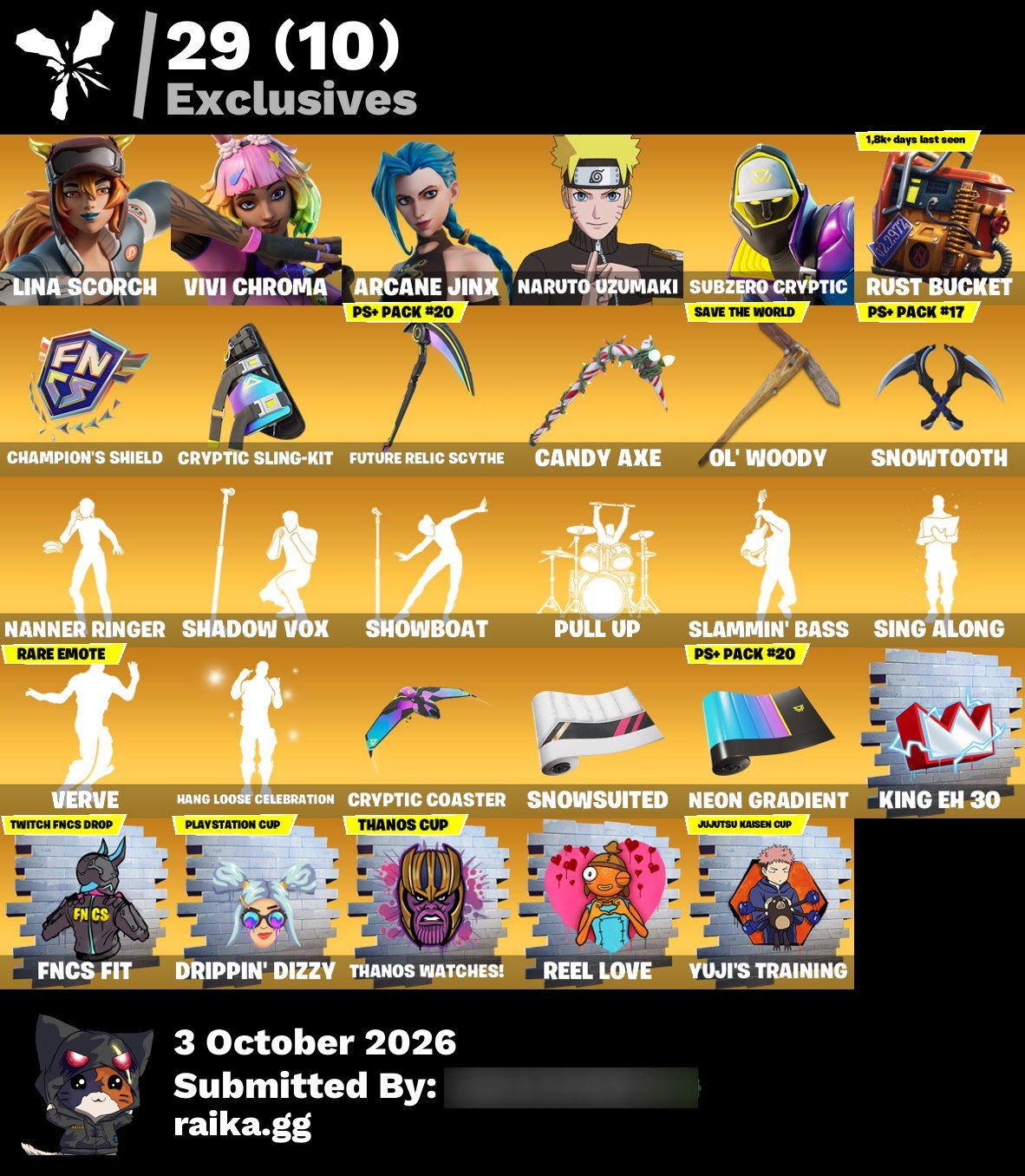 286 Skins | Level 5753 | Full Email - Image 8